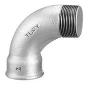 Curva Metal Galvanizado Macho Fêmea 90°  1.1/2 Tupy Tupi