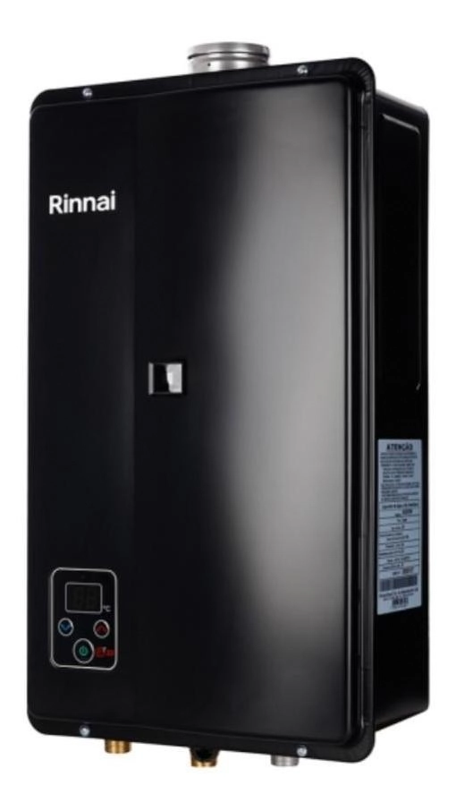 Aquecedor Água A Gás Rinnai Reu E33 Feh 33 Litros Preto Gás:gn