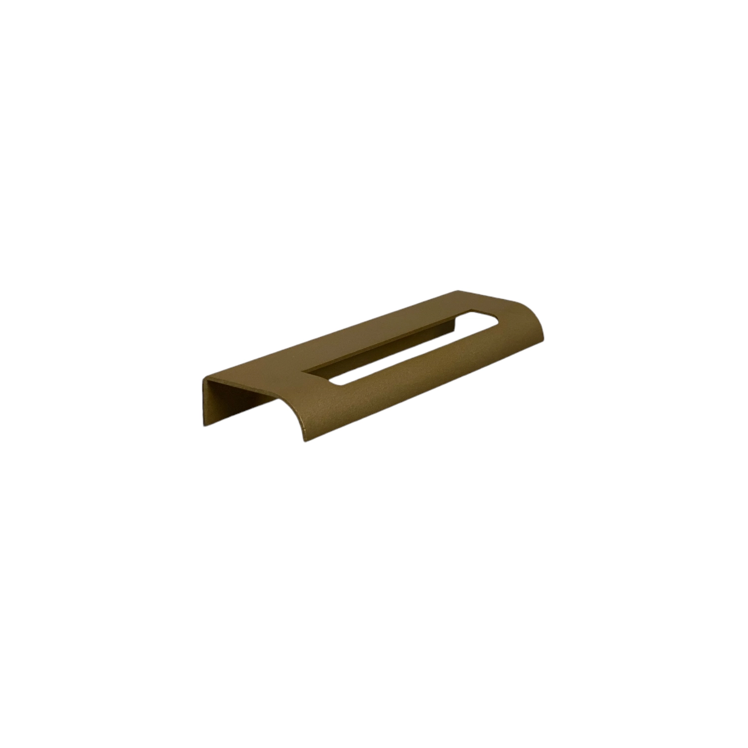 Puxador Para Móveis Thin Reto Branco 125mm Aluminium Decor Ouro
