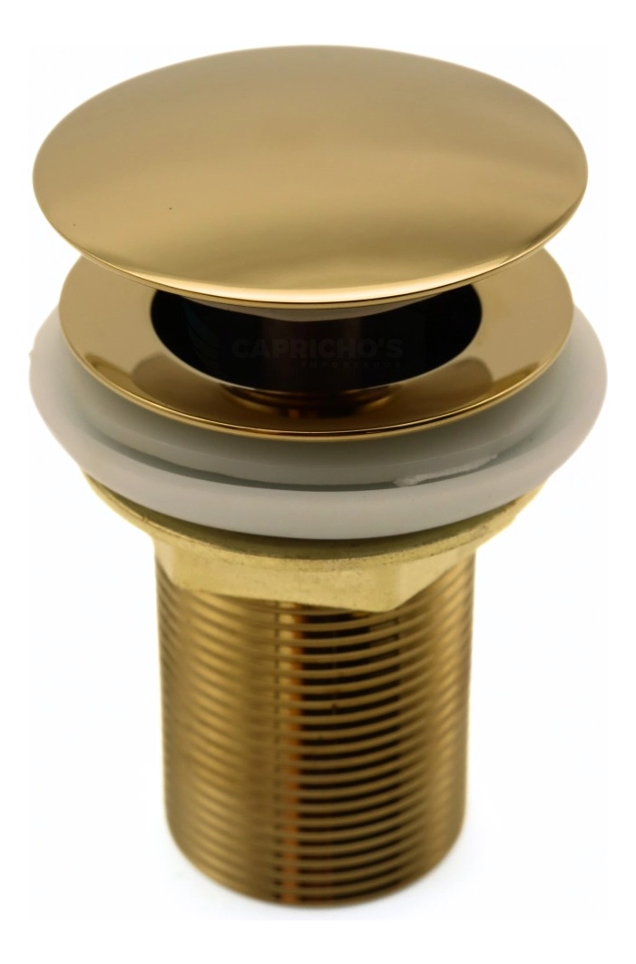 Válvula Click Dourada 1-1/4 Em Metal Para Cubas E Bancadas