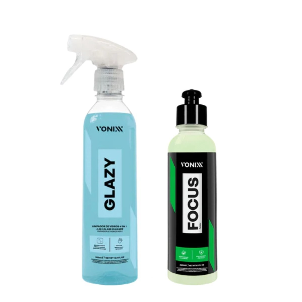 Kit Limpa Vidros Glazy 4x1 + Removedor Marca D Água Vonixx