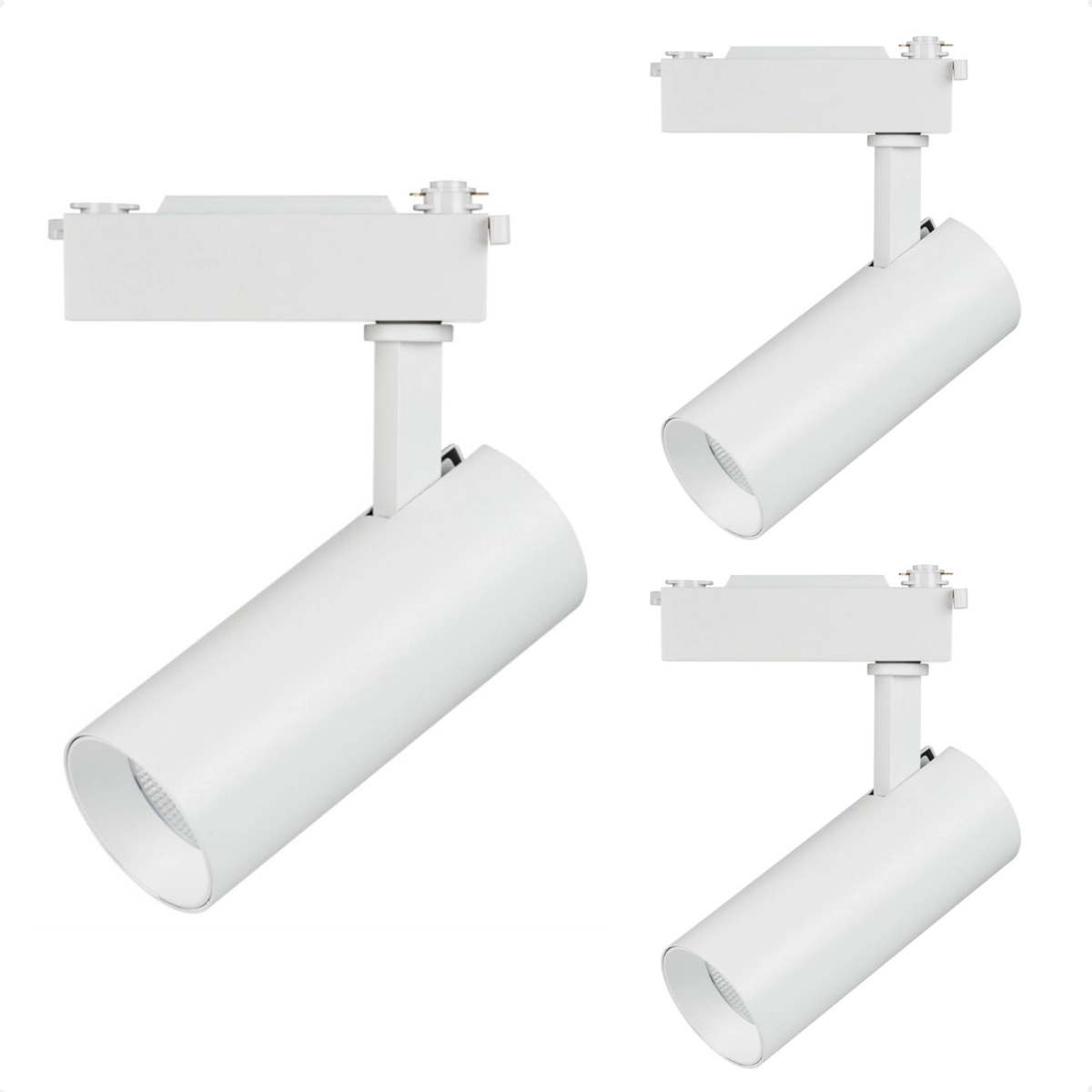 Kit 3 Spot Longo Led Mr16 Para Trilho Eletrificado Branco 3000k Quente