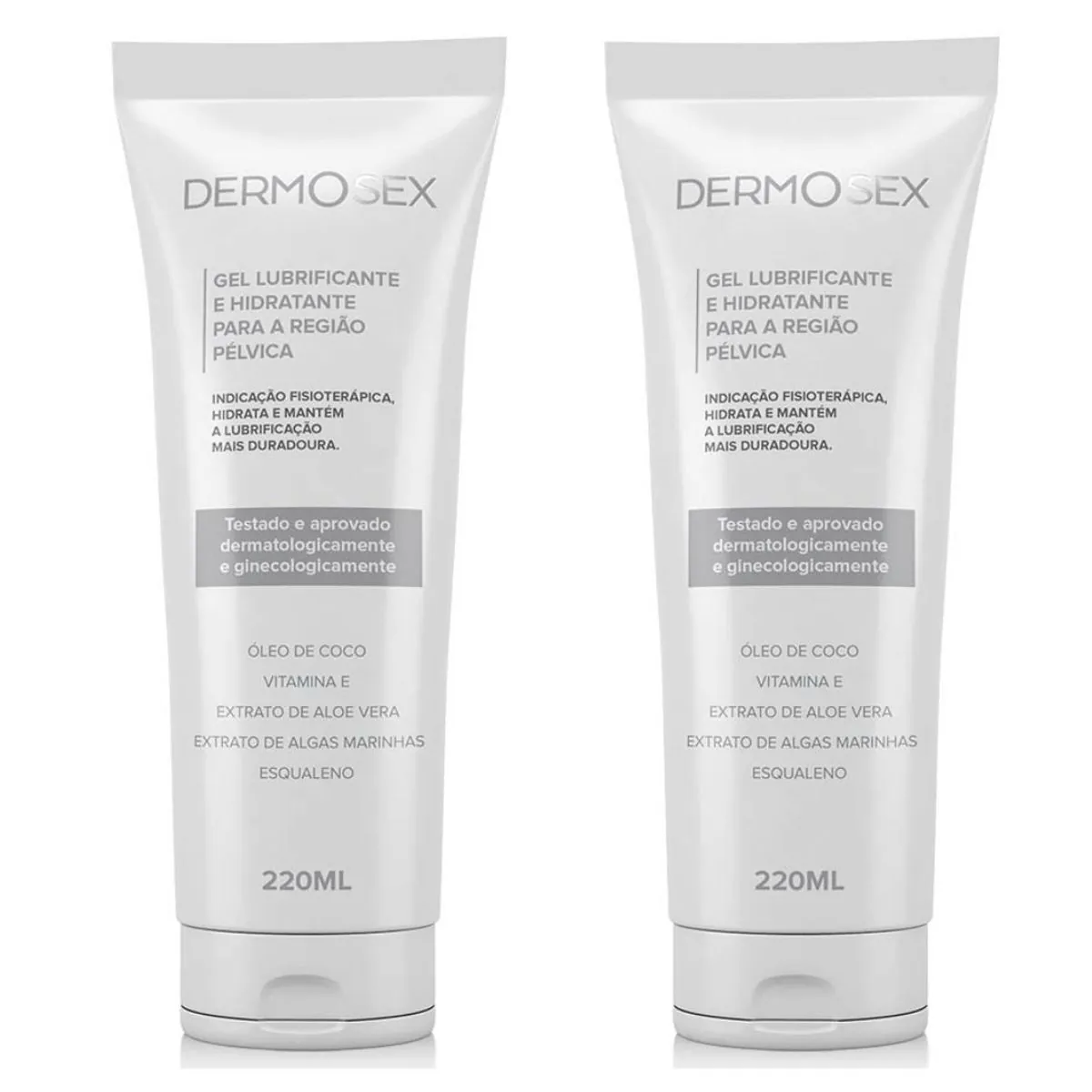 Kit 2x Hidratante Intimo Feminino Lubrificante Para Região Pélvica 220ml