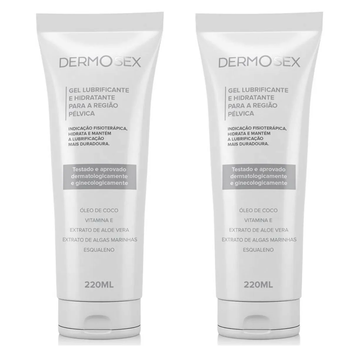 Kit 2x Hidratante Íntimo Feminino Com Óleo De Coco E Esqualeno 220ml