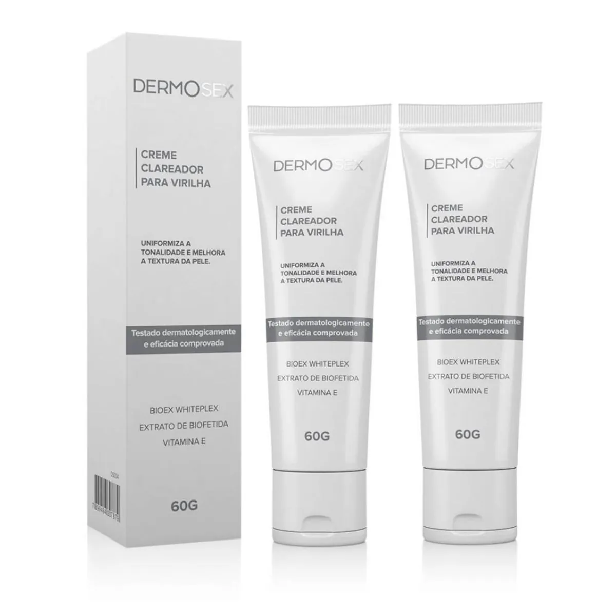 Kit 2x Clareador Íntimo Feminino Fórmula Exclusiva Dermosex 60g