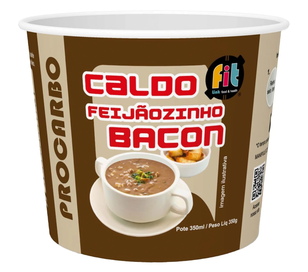 Prato Pto Fit Caldo Feijaozinho C/bacon 350g