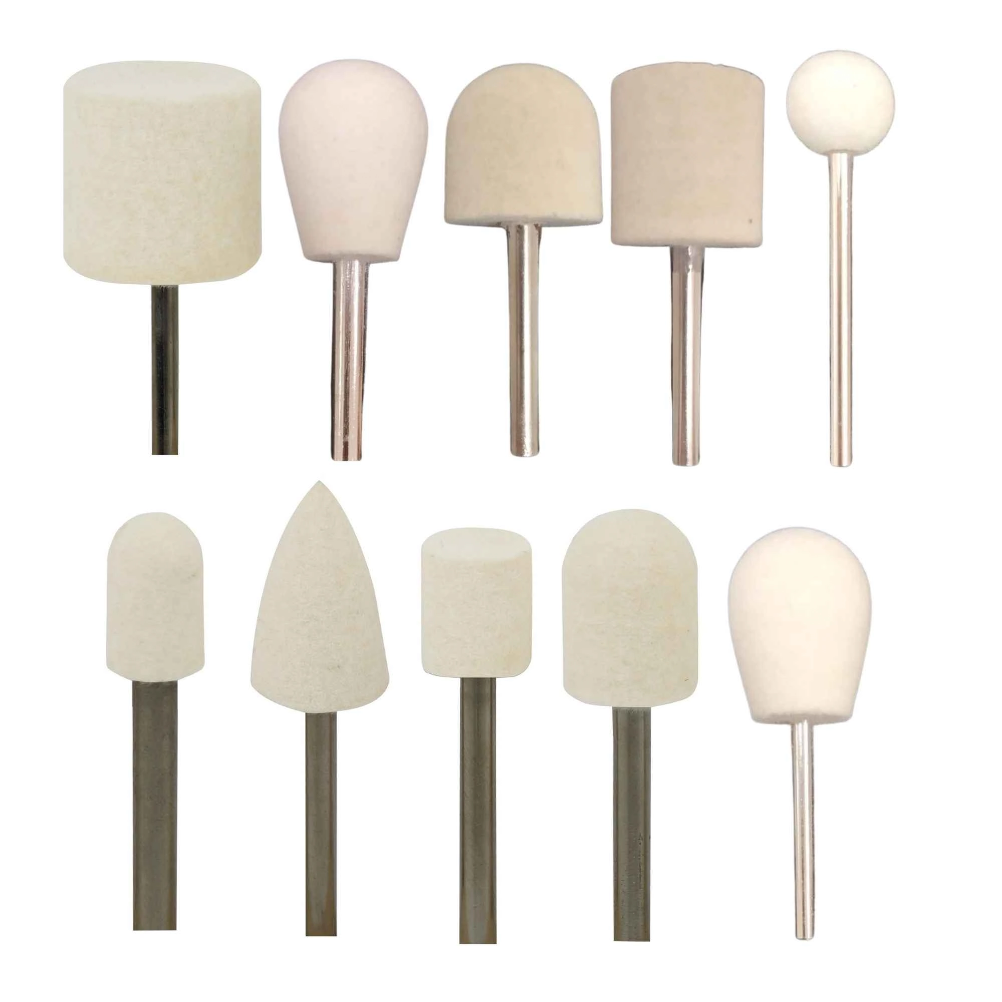 Kit Ponta Montada De Feltro 10 Pçs Micro Retífica- Dremel