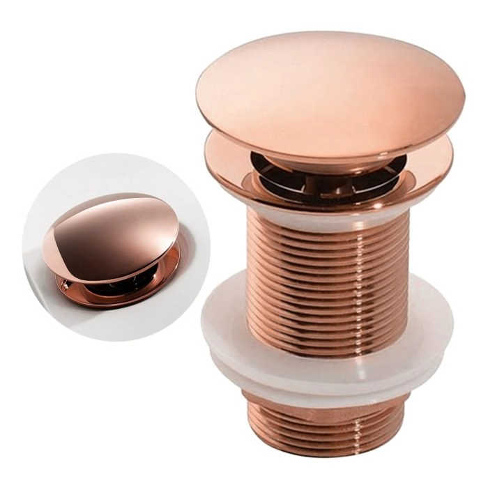 Válvula Click Luxo Inox 304 Rose Cuba Banheiro 7/8