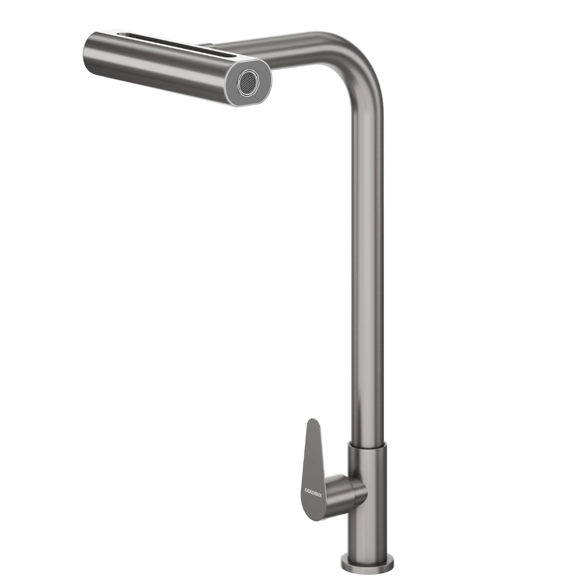 Torneira De Cozinha Bico Flexivel Tóquio Grafite Metal Goldenx