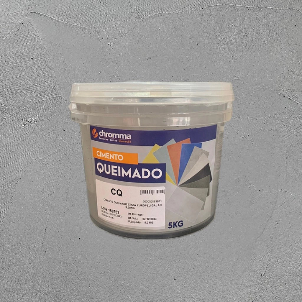 Cimento Queimado Chromma Cinza Europeu - Galão 5kg