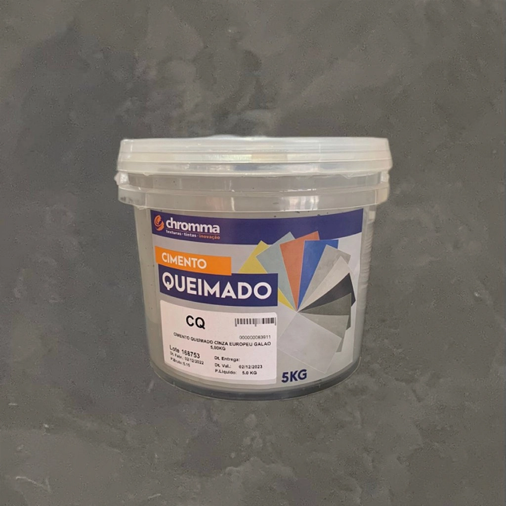 Cimento Queimado Chromma Cinza Industrial - Galão 5kg