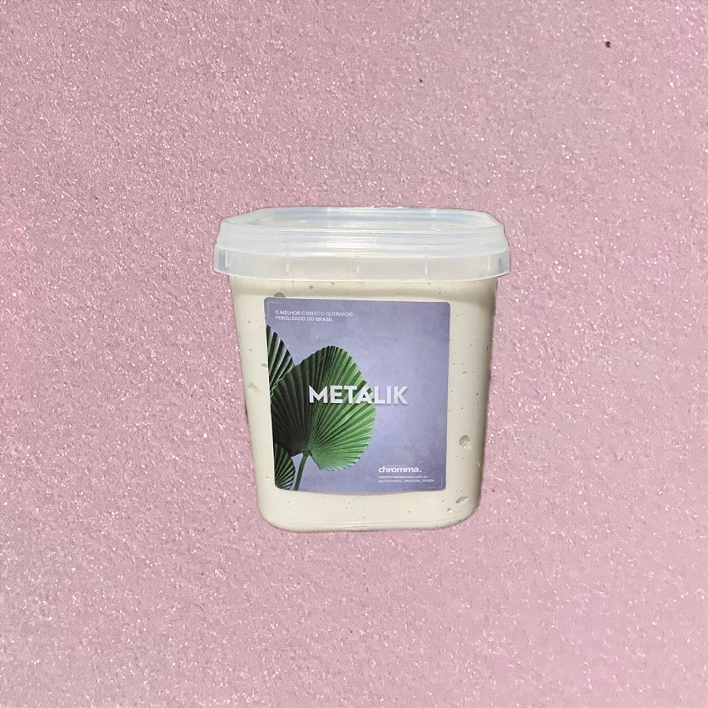 Cimento Perolizado Rosa Cha - Pote 1,5kg - Metalik Chromma