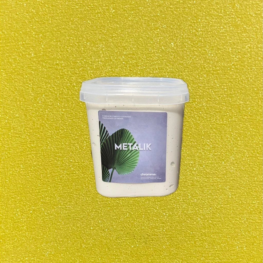 Cimento Perolizado Amarelo Bandeira - Pote 1.15kg - Metalik Chromma