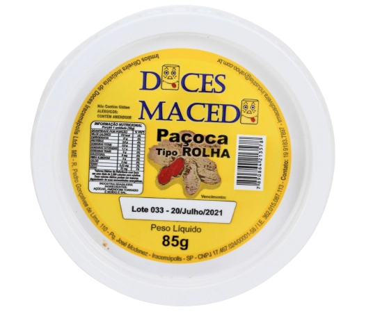 Pacoca Doces Macedo Rolha
