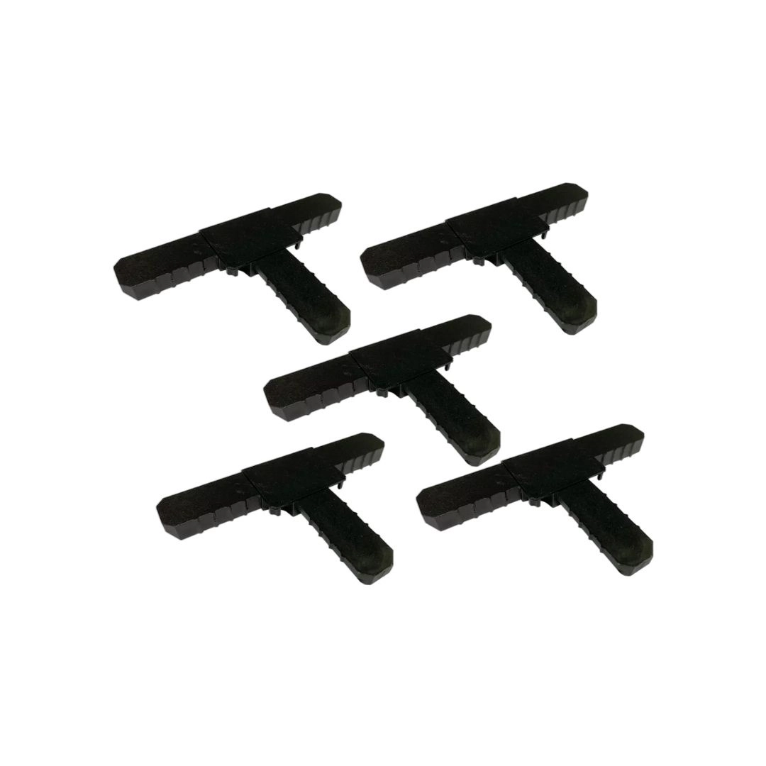 T Pequeno Preto Para Tela Mosqueteiro Perfil A-058 Kit 5 Pcs