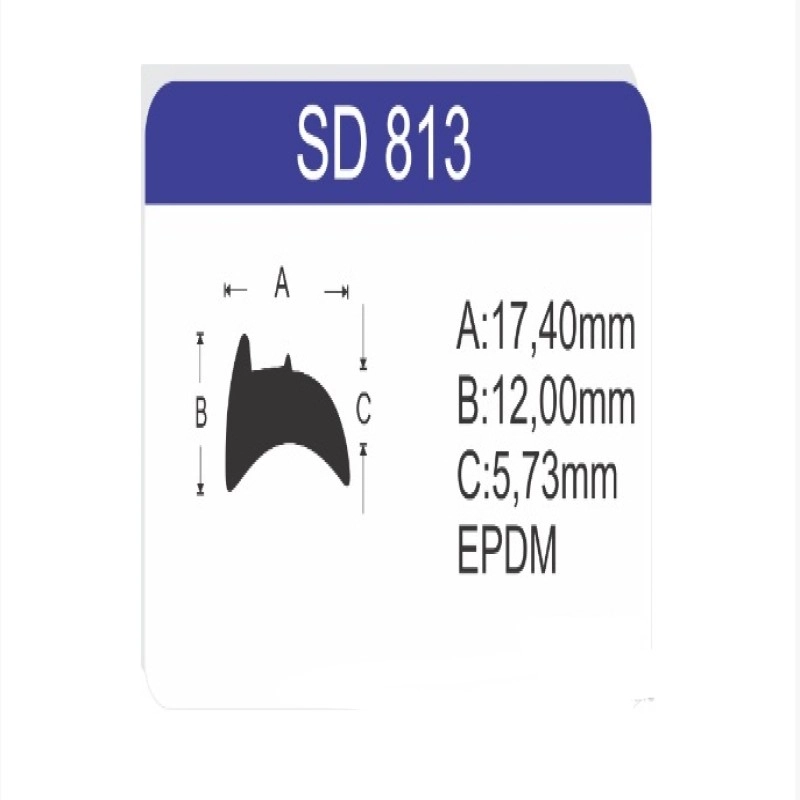 Borracha Sd-813 - Epdm Guarnicao Janela E Porta - Rolo 10 Metros