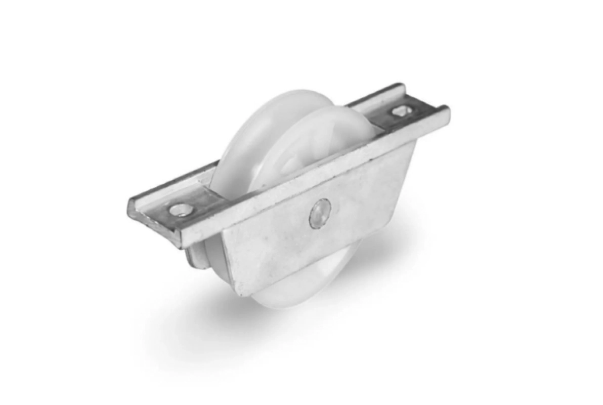Roldana Portao 70mm Nylon Em "u" Meia Cana Cavalete Aluminio Al