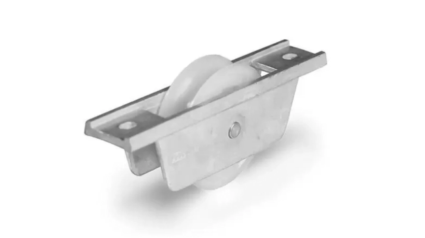 Roldana Portao 60mm Nylon Em "u" Meia Cana Cavalete Aluminio Al