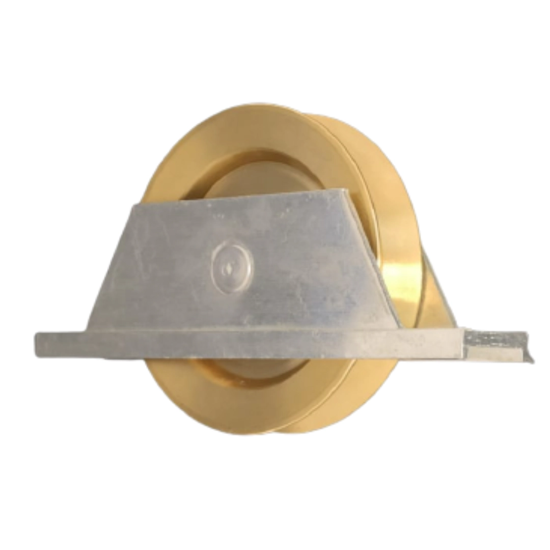Roldana Portao 75mm Latao Em "v" 90 Graus Cavalete Aluminio Al