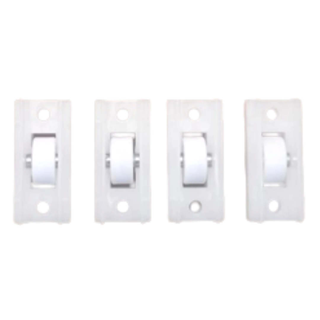 Roldana Linha 25 Rol-227 Em "reta" Para Janelas Portas Aluminio Kit 4 Pcs