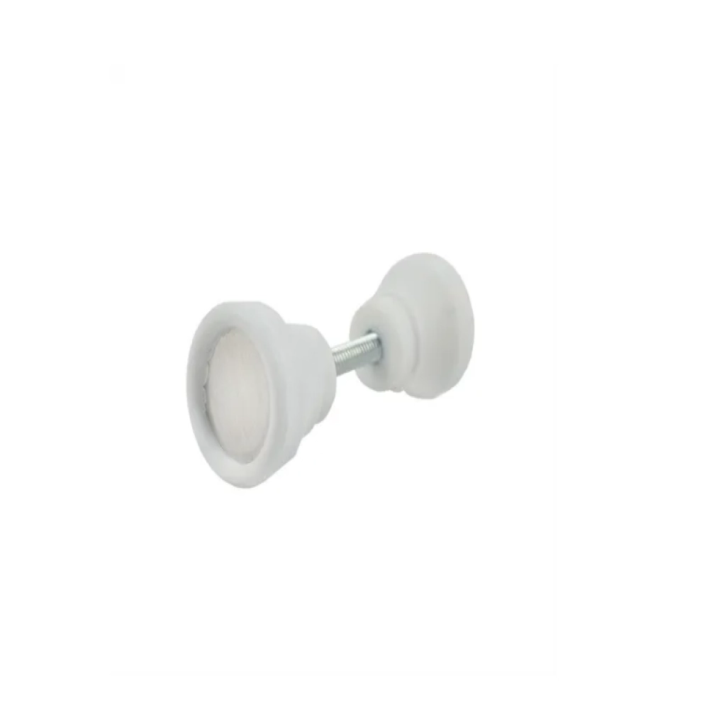 Puxador Duplo Box Banheiro Acrilico Abrigo Pia Tela Janela Branco Kit 4 Pcs