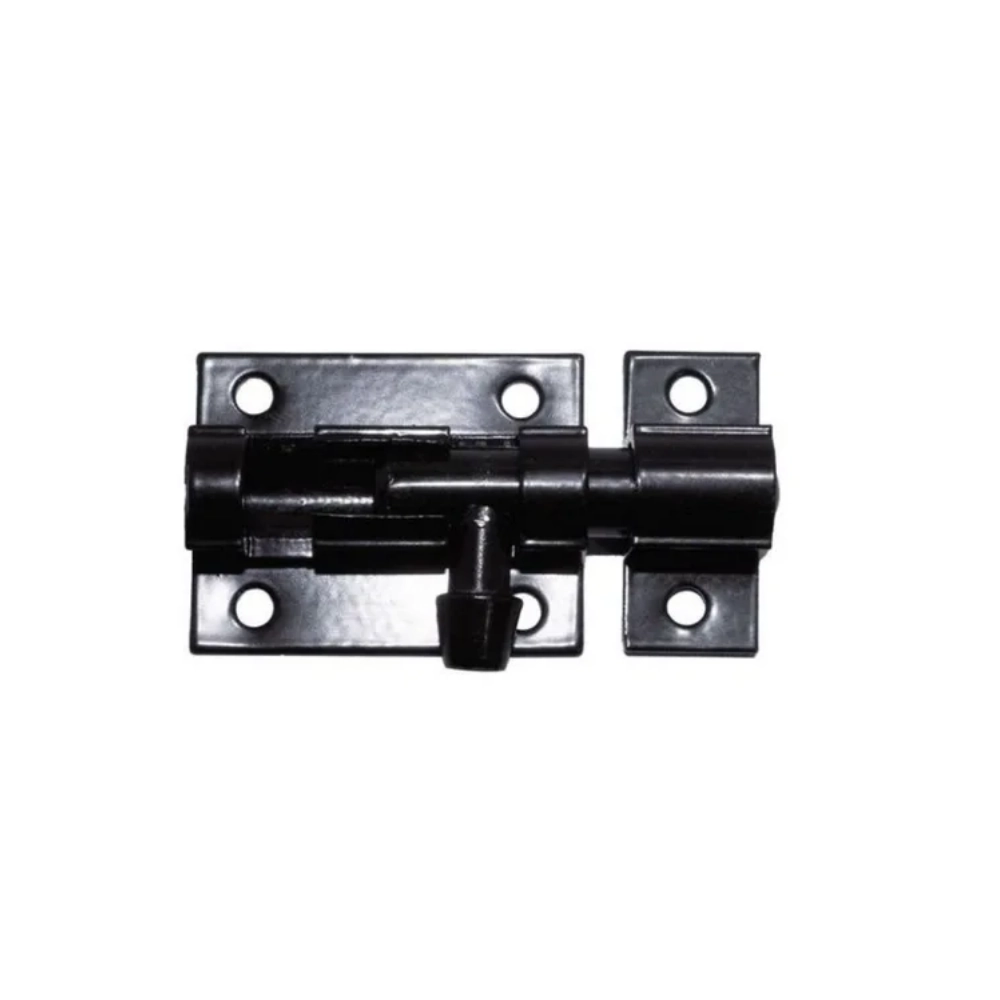 Trinco Fecho Ferrolho 1 1/2 Pol 40mm Porta Portao Aluminio Preto