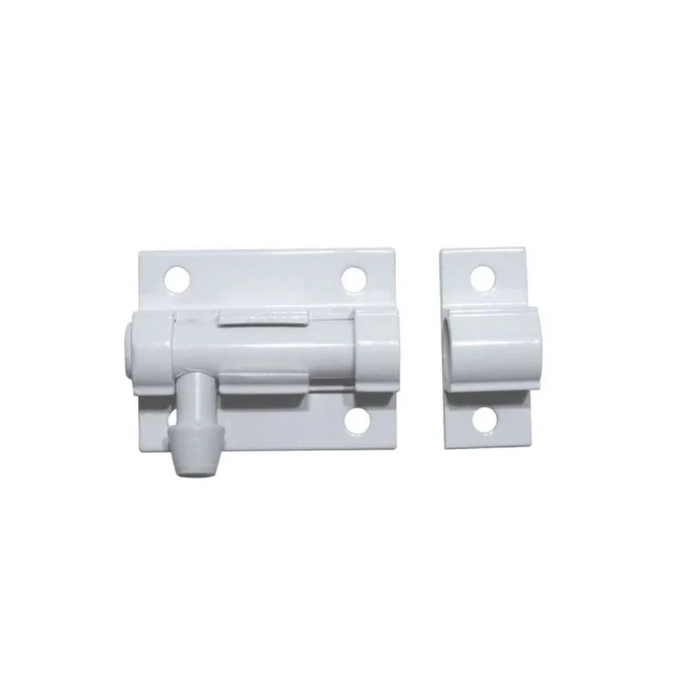 Trinco Fecho Ferrolho 2 Pol 50mm Porta Portao Aluminio Branco