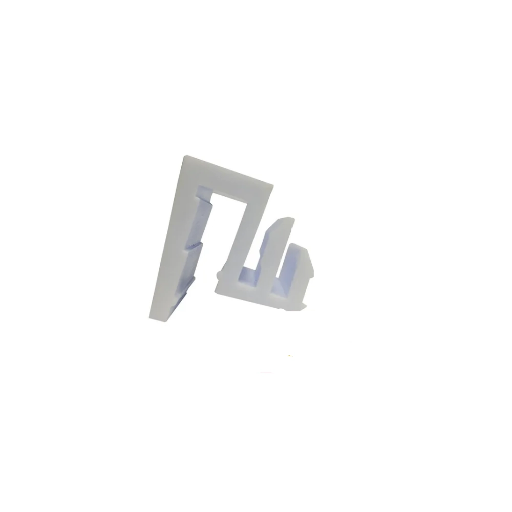 Guia Nylon Box Correr Vidro Blindex Deslizante Branco Kit 2un