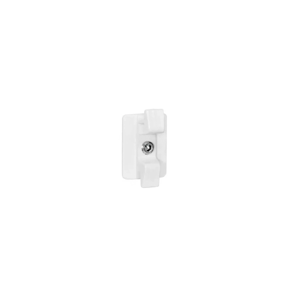 Contra Fecho Central Duplo Fec-055 Zamak Branco Janela E Porta Kit 2 Pcs