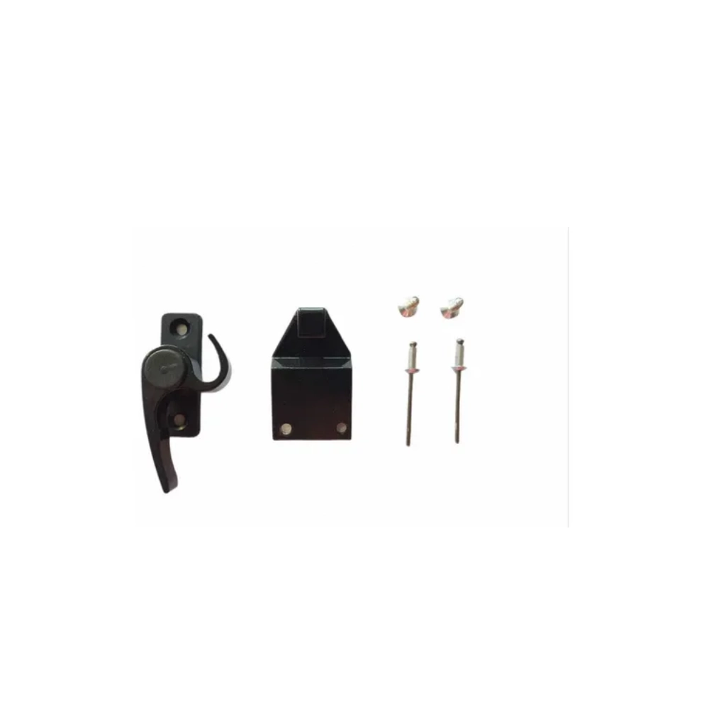 Fecho Japones Caracol Meia Lua 752 Linha 25 D/e Preto Janela Porta Balcao Par