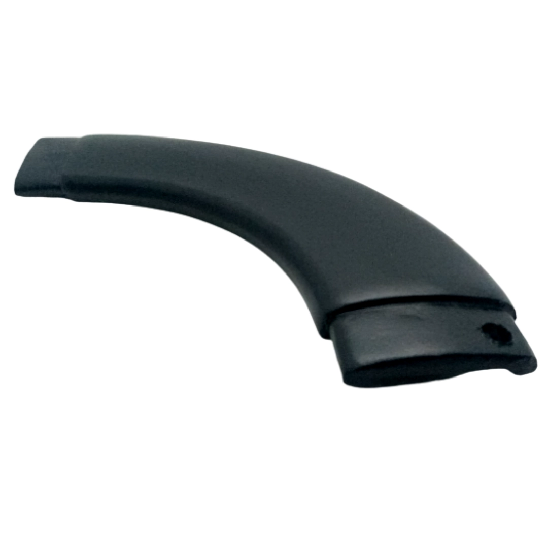 Curva Corrimao Aluminio Engate Juncao Chata Parede Preto KIT 2 Un