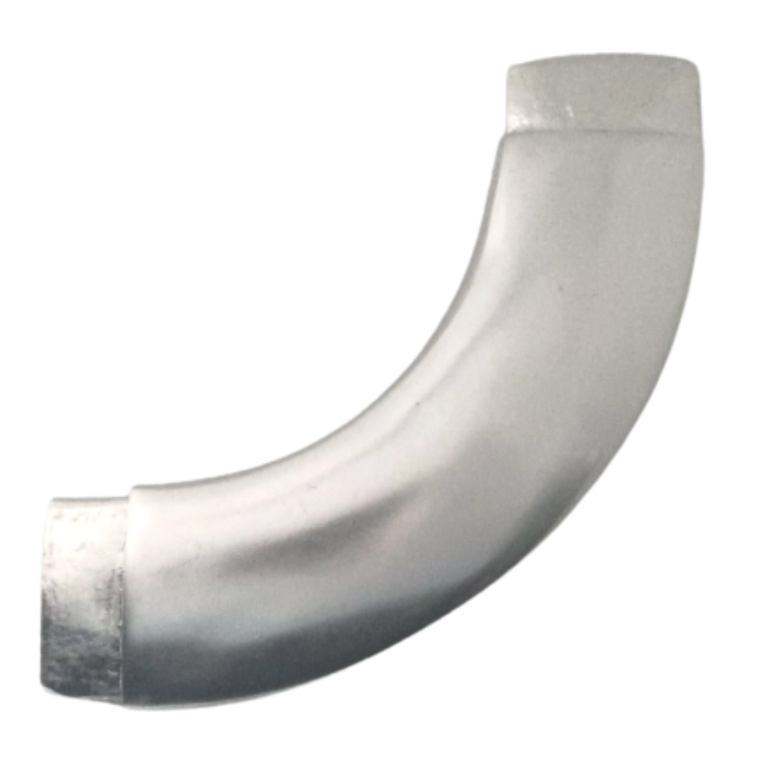 Curva Corrimao Aluminio Engate Juncao Chata Parede Brilhante KIT 2 Un