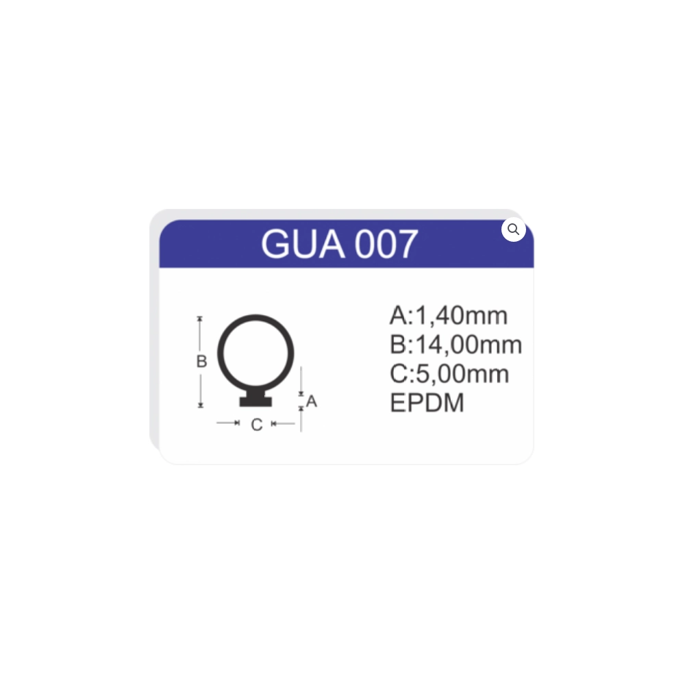 Borracha Gua-007 Vedacao Guarnicao Pingadeira Janela Maxim-ar Rolo 10 Mts