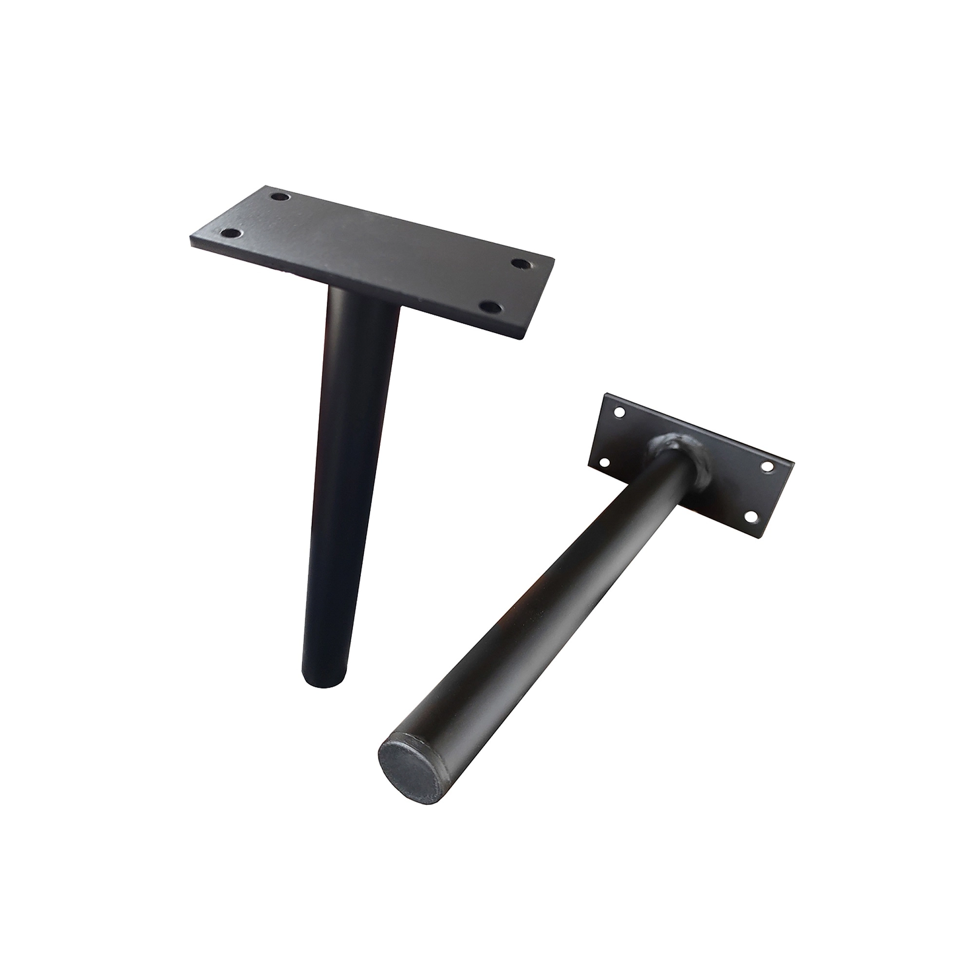 2 Pé Para Móveis Multiuso 18cm Perna Apoio Metal Reforço