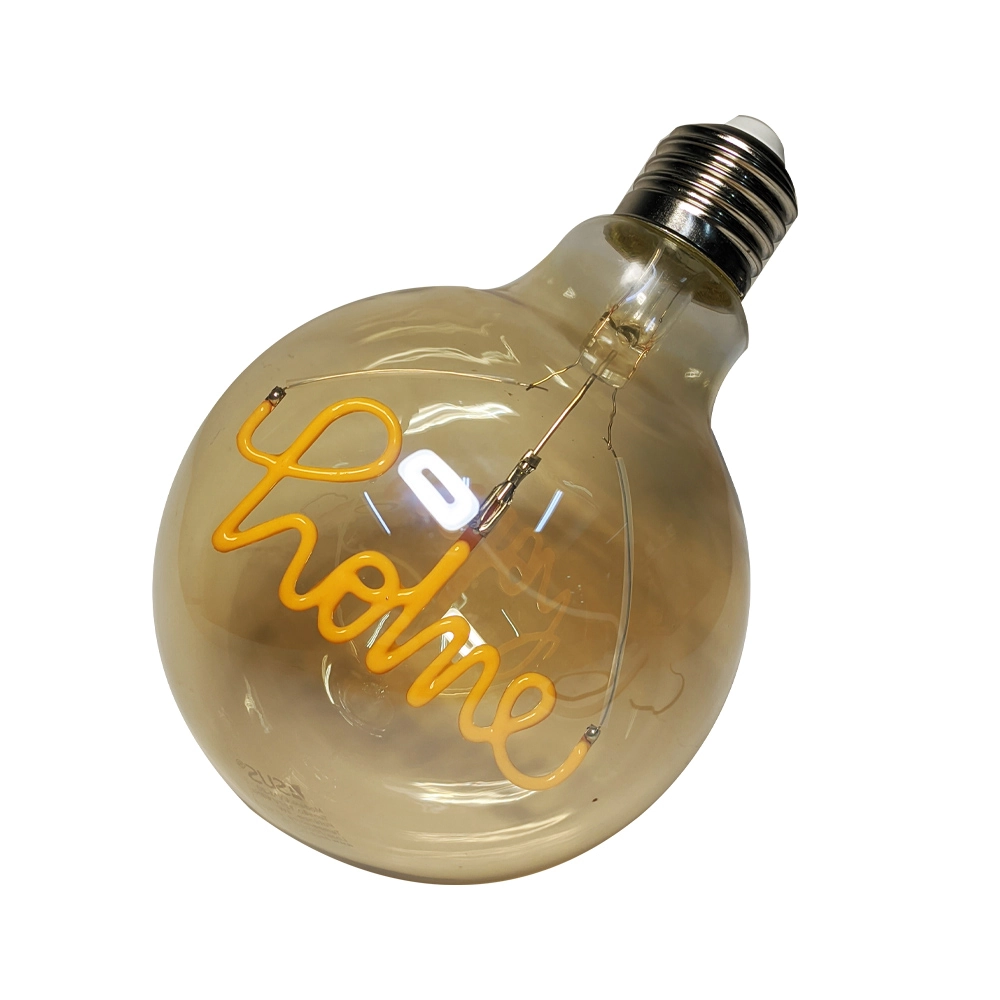Lampada Led Vintage Home Mensagem 4w Branco Quente Casa Comercio