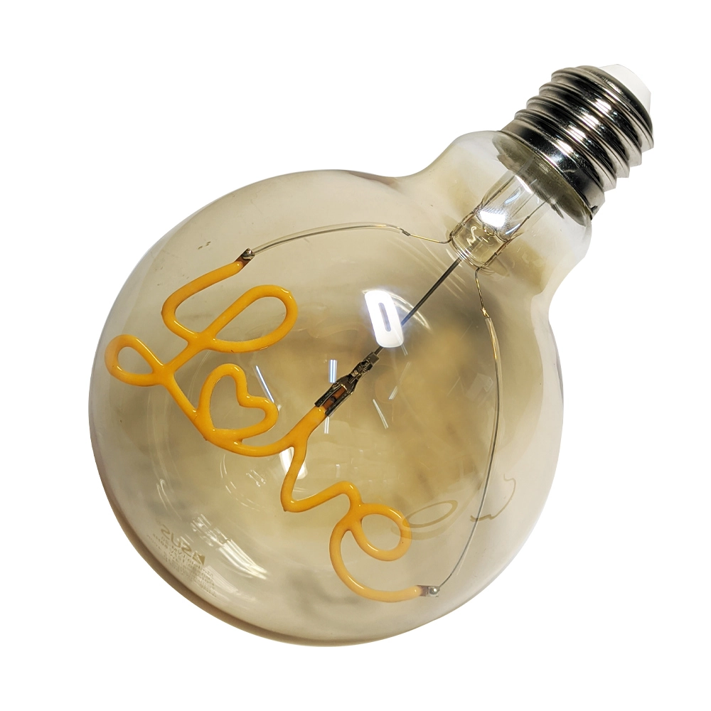 Lampada Led Vintage Love Mensagem 4w Branco Quente Casa Comercio