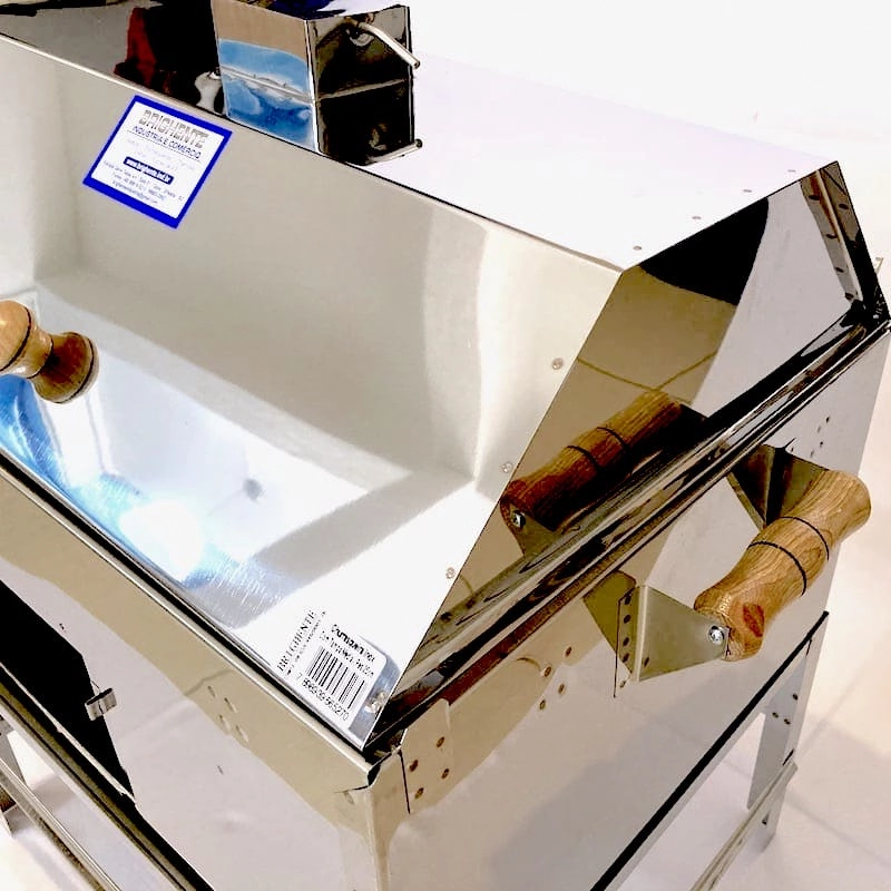 Churrasqueira A Bafo Portátil Pesca Camping Inox Mif2