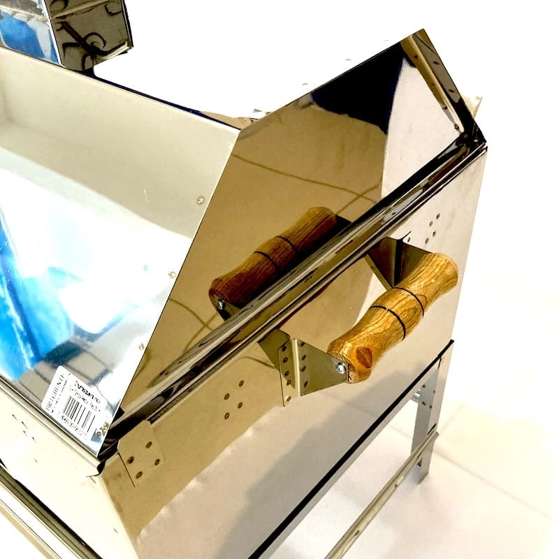 Churrasqueira A Bafo Portátil Pesca Camping Inox Mif5