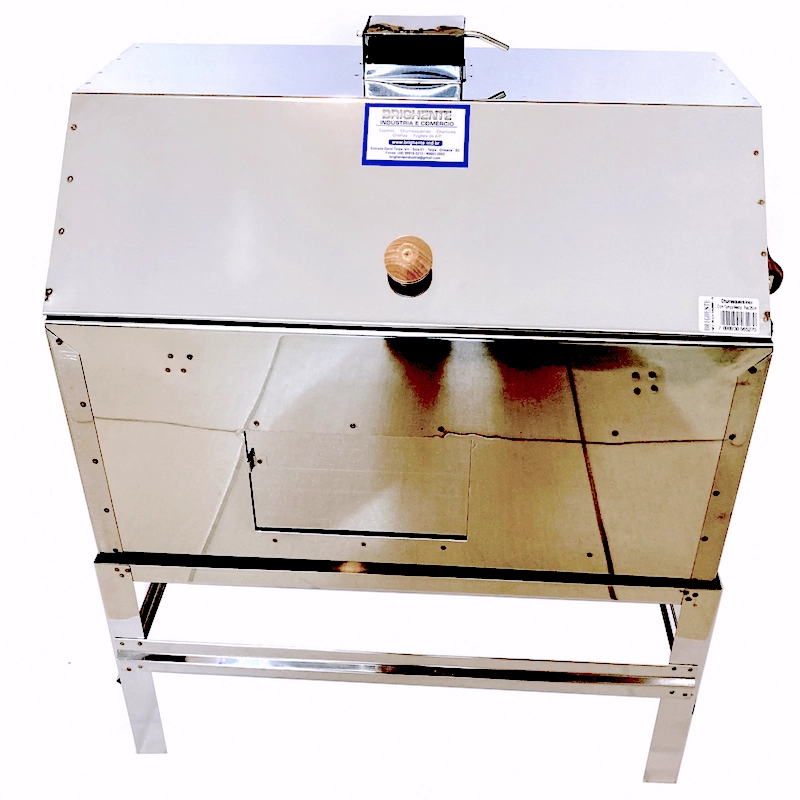 Churrasqueira Móvel Portátil A Bafo Inox Com Grelha Mif9