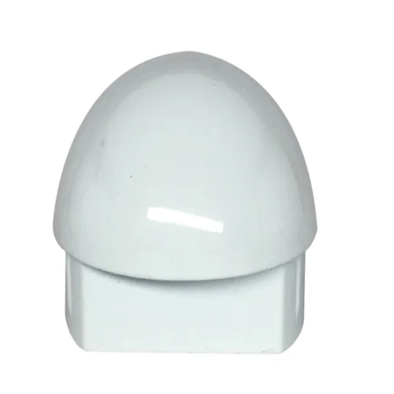 Tampa Corrimao Parede Perfil Tubo 2 Pol Nylon Branco Kit 2pc