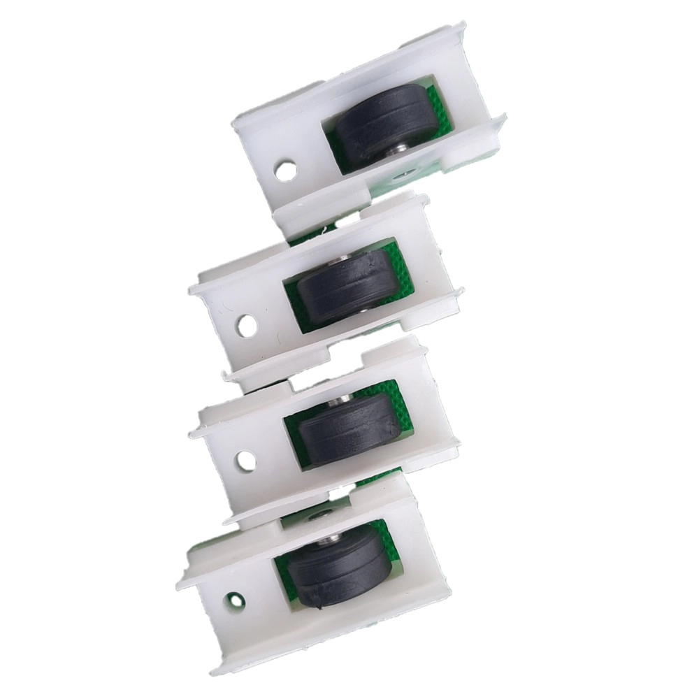 Roldana Linha-30 Baixa "reta" S/rolamento Janela Porta Aluminio Kit 4 Un