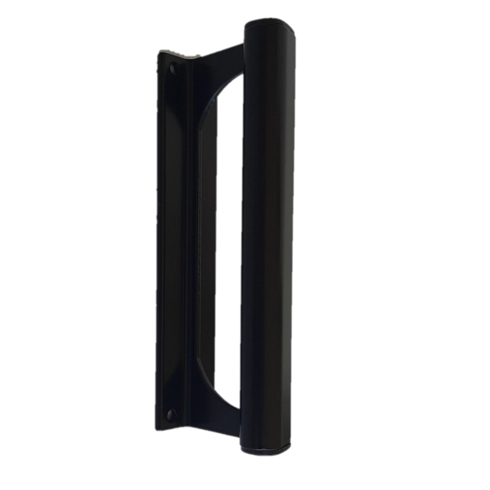Puxador Porta Portao Aluminio Madeira Buzio Preto Pux-144 140mm Alumifix