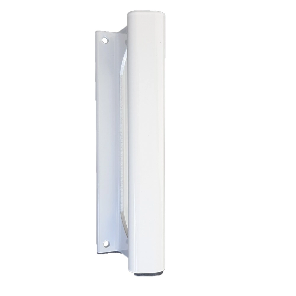 Puxador Porta Portao Aluminio Madeira Buzio Branco Pux-144 140mm Alumifix