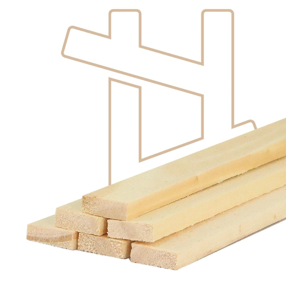 40 Ripas De Pinus 1,5x0,5cm - 70cm De Comprimento