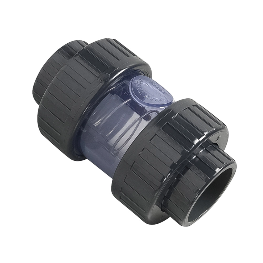 Válvula De Retenção Transparente Pvc-u Epdm Pn16 D.união F/f D.110 Solda