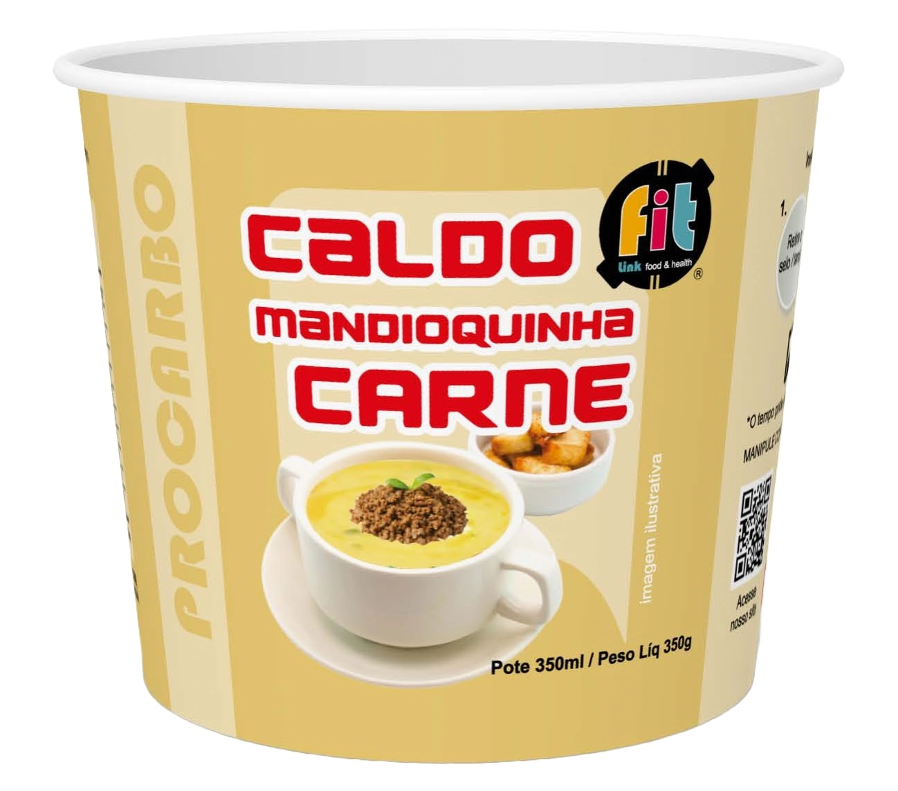Prato Pto Fit Caldo Mandioquinha C/carne 350g