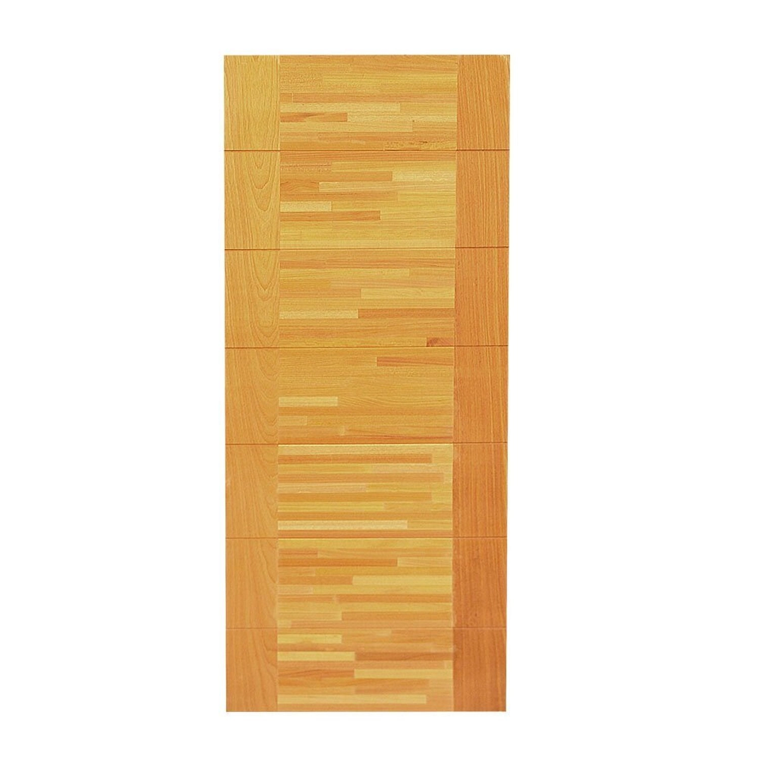 Porta De Madeira Maciça Tauari 210x92x3,3 Parquet Horizontal Jomadi Natural