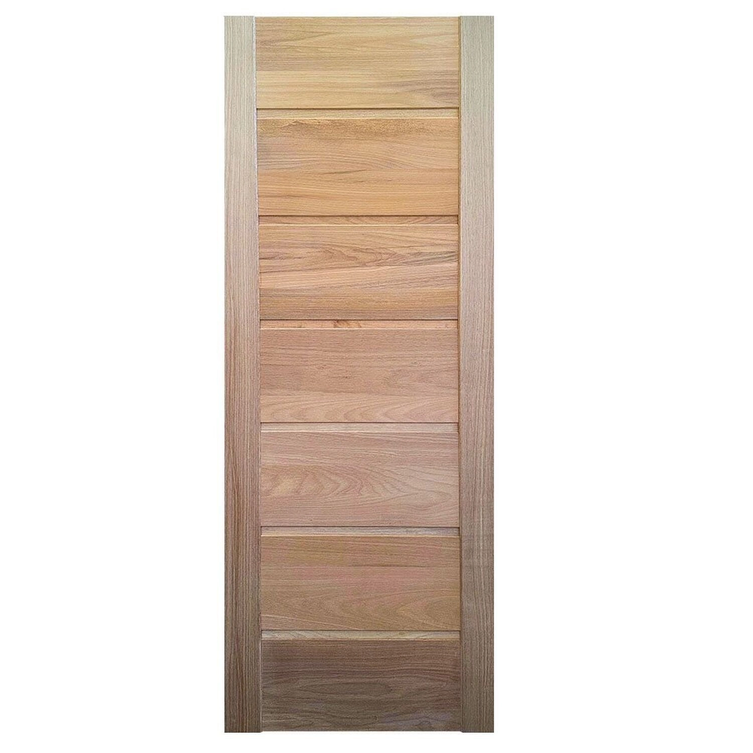 Folha De Porta Madeira Maciça Tauari 210x80cm Sete Réguas 2.2 Horizontais Jomadi