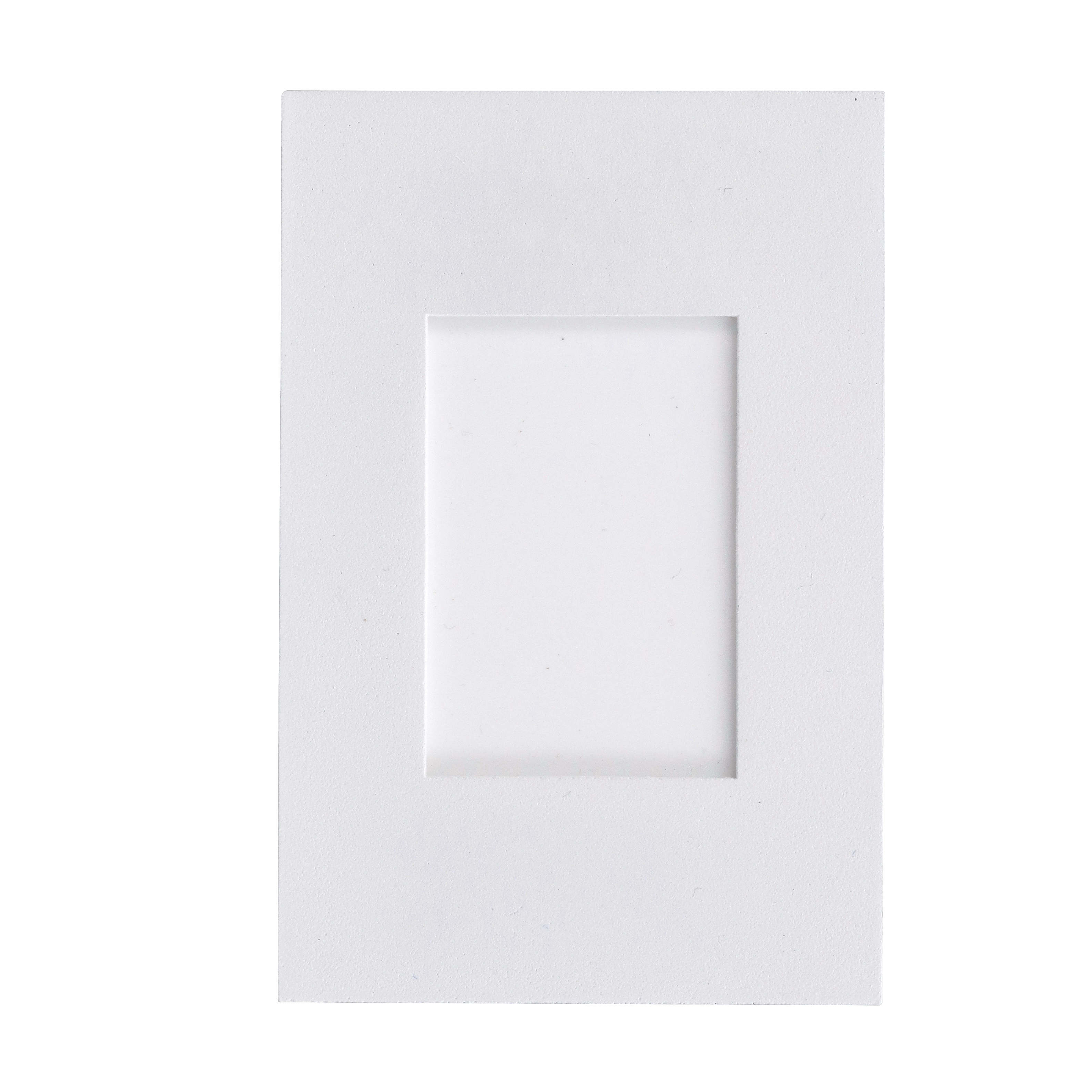 Balizador de Parede Embutir Branco Metal Attena