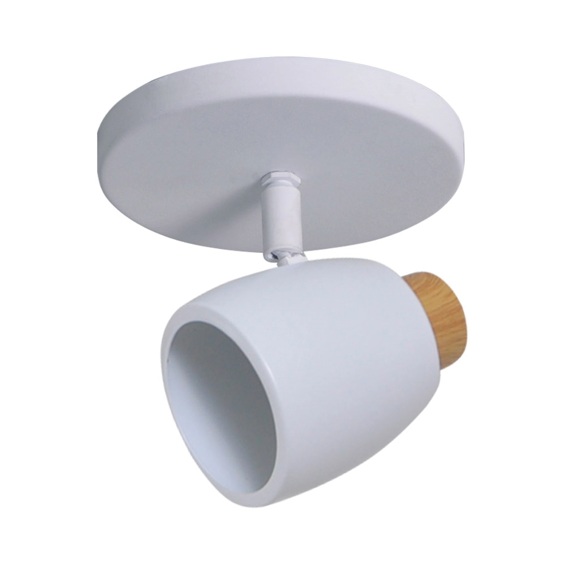 Spot de Sobrepor 1 Lâmpada Metal Acetinado Branco Scandi Attena